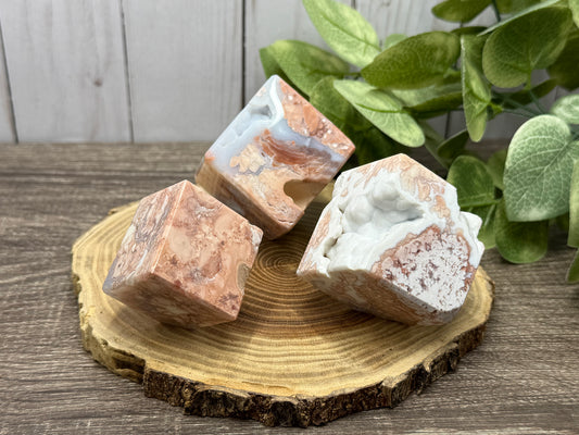 Pink Agate Square / Cubes