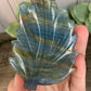 Leaf Blue Onyx Carvings