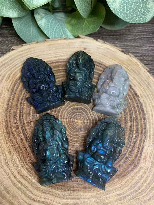 Ganesh Labradorite Carvings