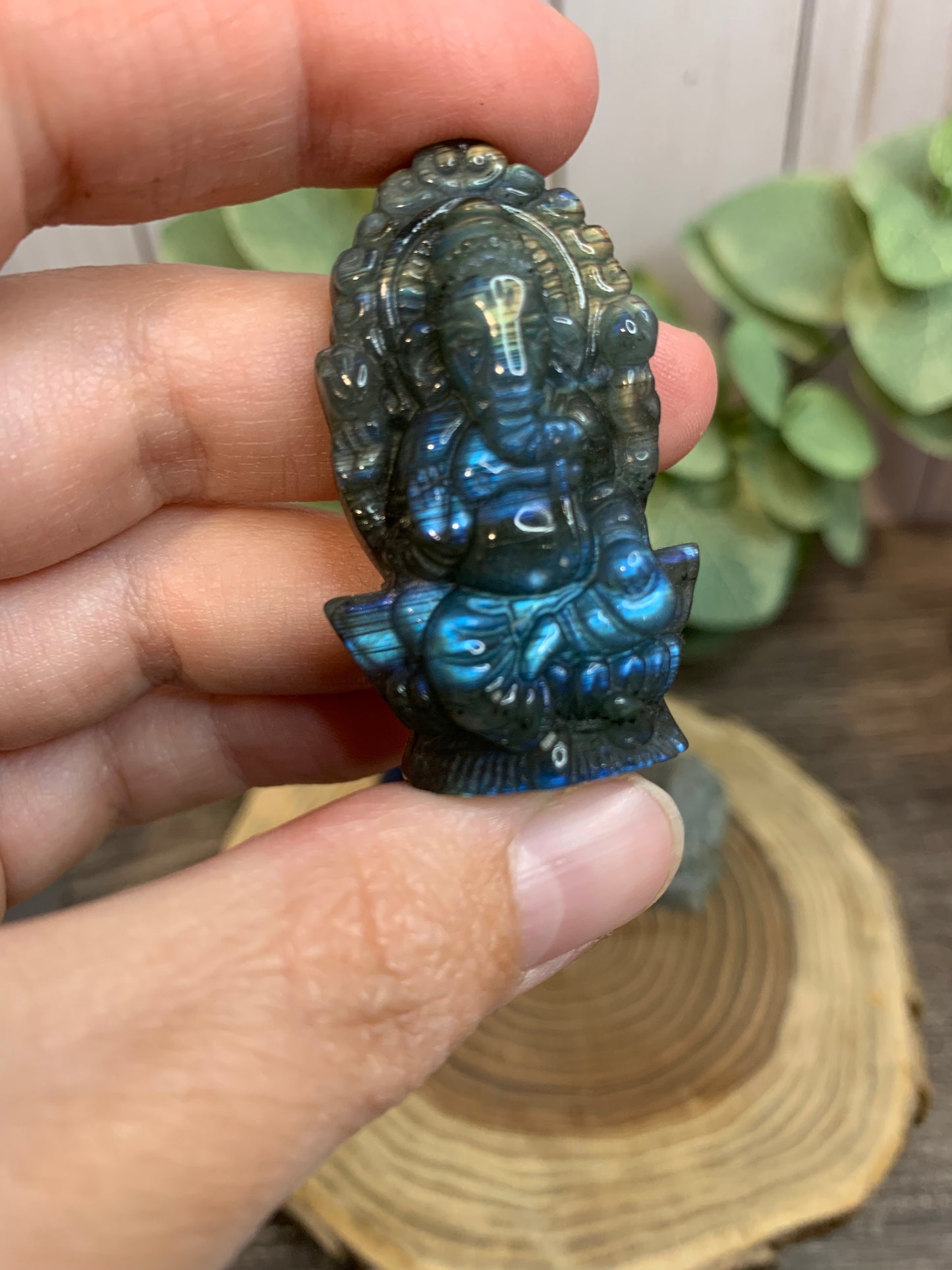 Ganesh Labradorite Carvings