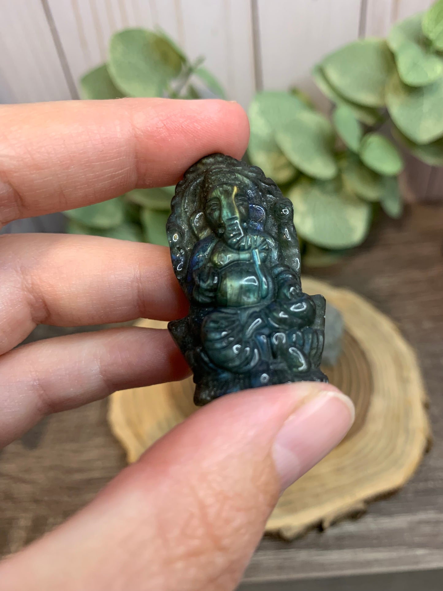 Ganesh Labradorite Carvings