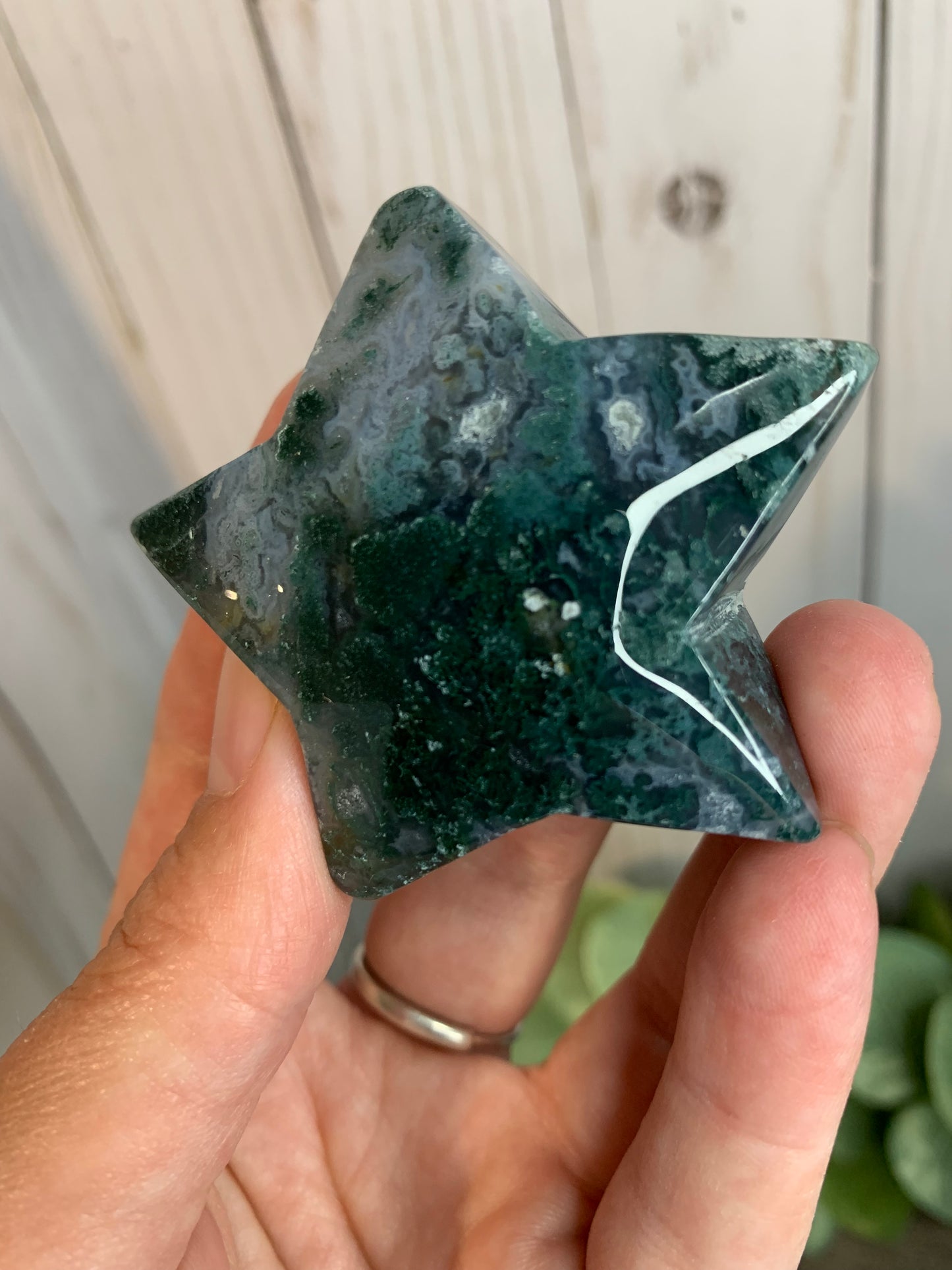 Moss Agate Star