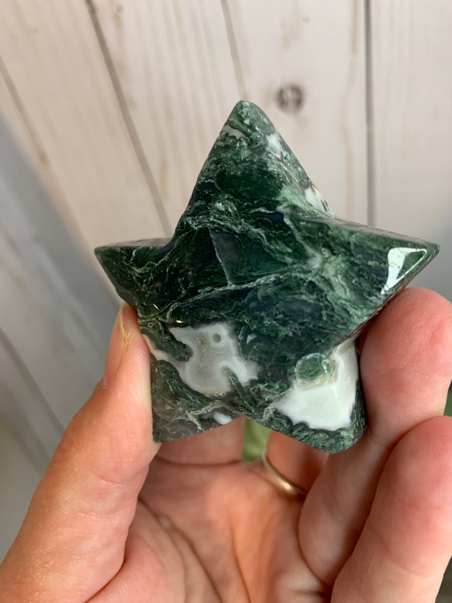 Moss Agate Star