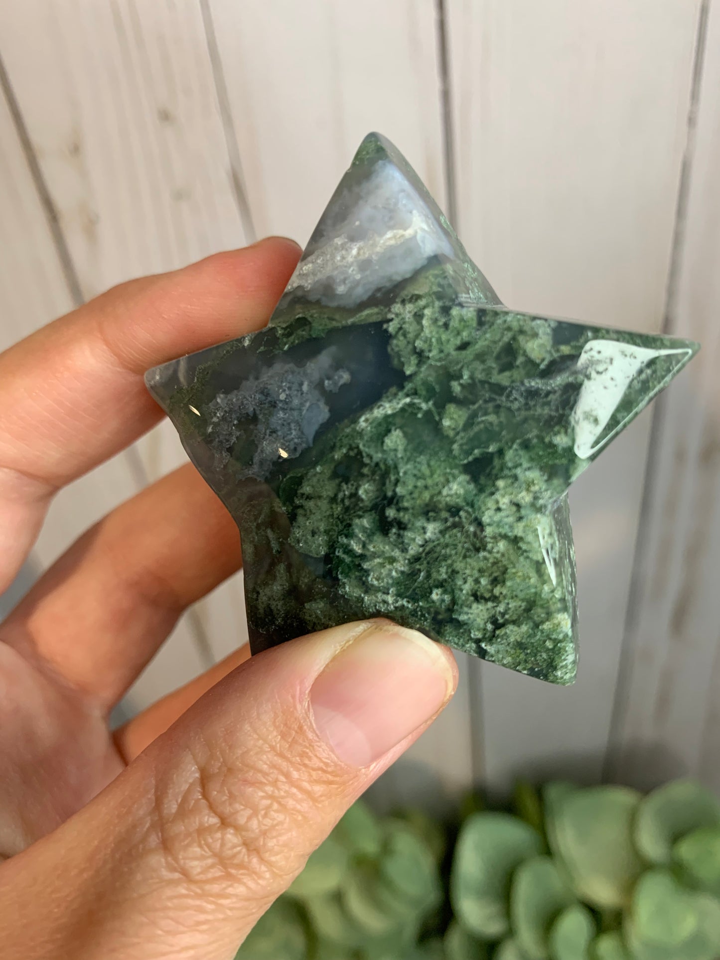 Moss Agate Star