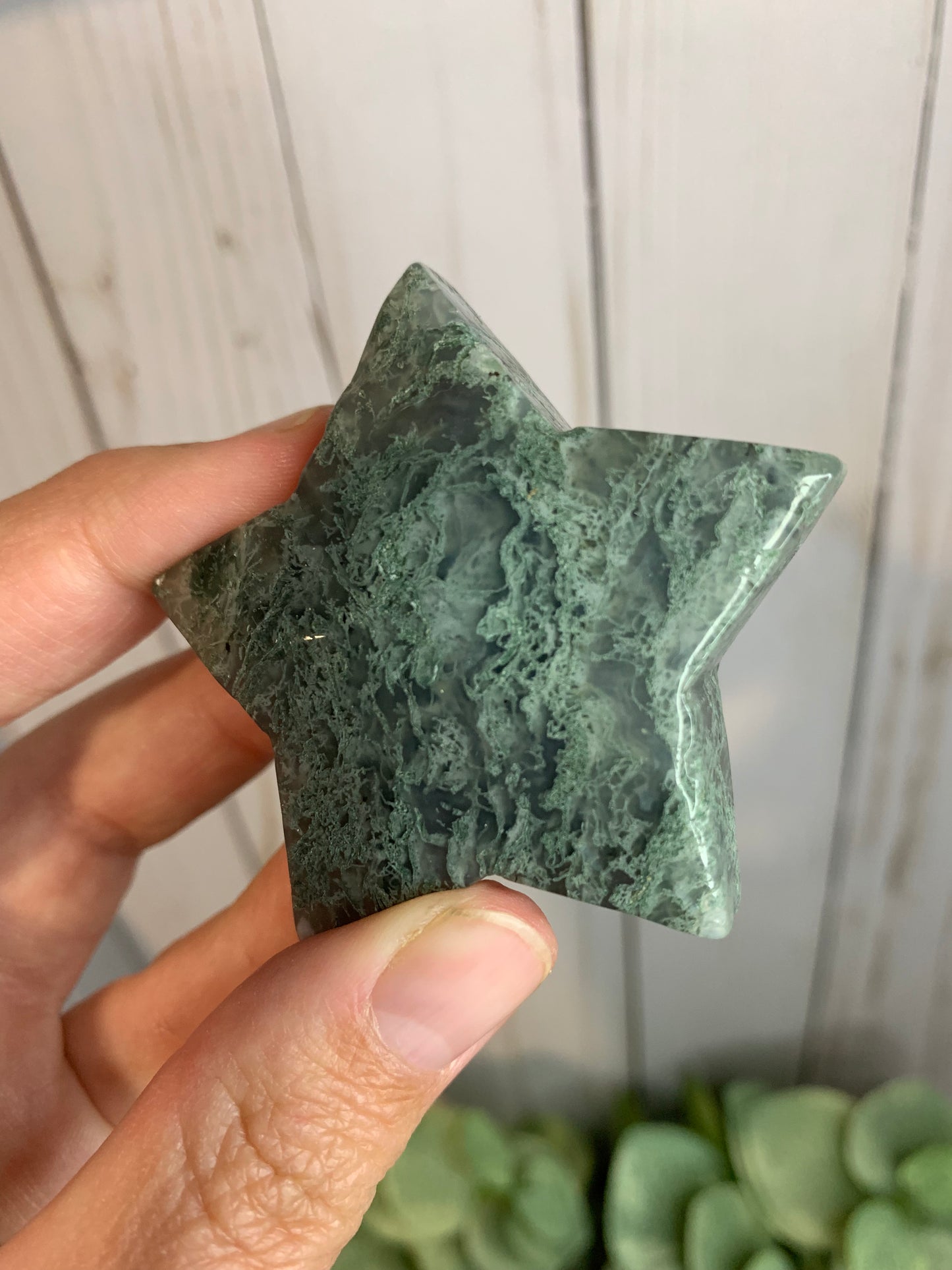 Moss Agate Star