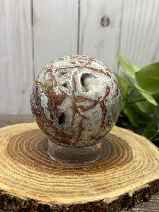 Mexican Crazy Lace Agate Sphere