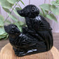 Macaw Gold Sheen Obsidian Carving