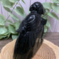 Macaw Gold Sheen Obsidian Carving