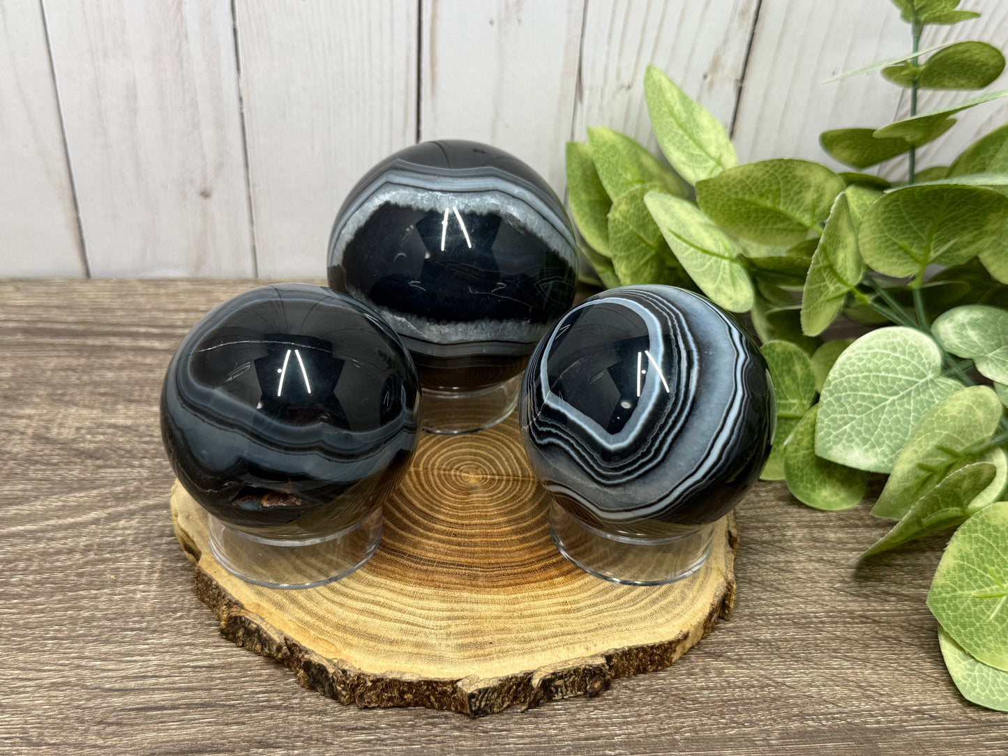 Black Agate Sphere