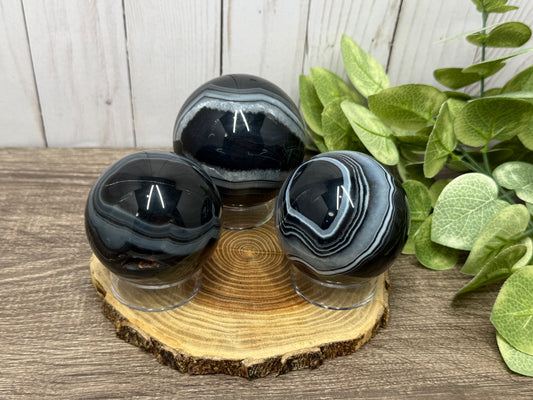 Black Agate Sphere