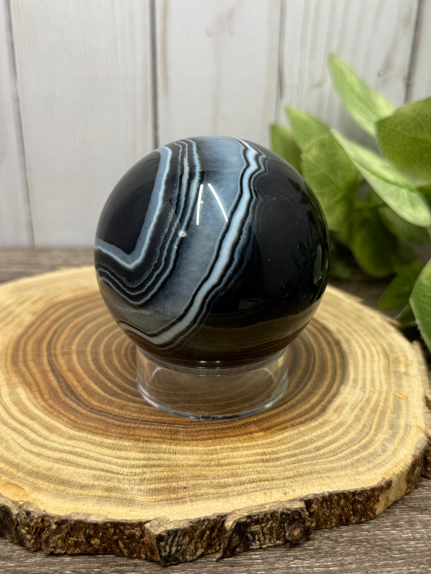 Black Agate Sphere