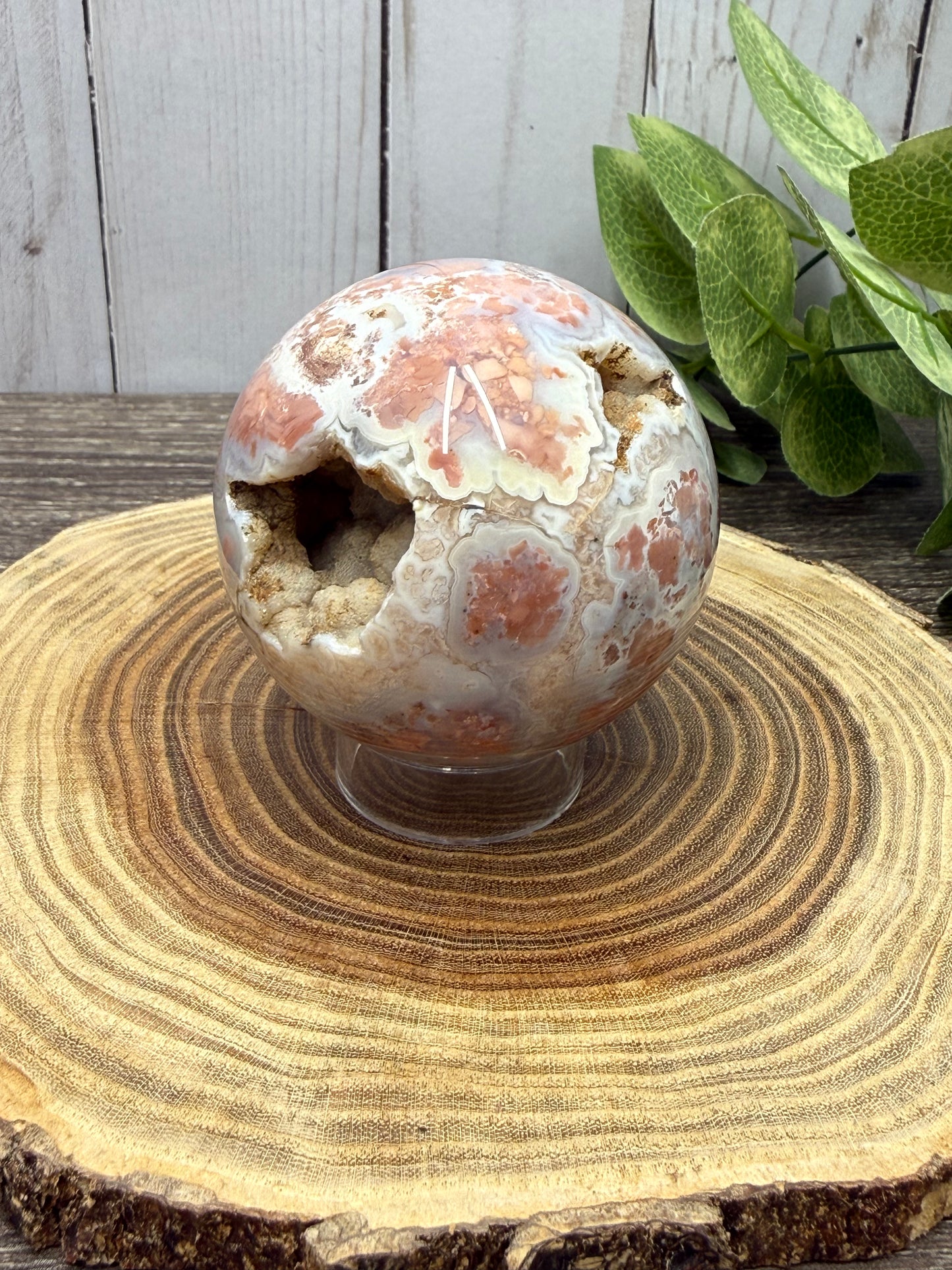 Pink Agate Spheres - large