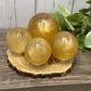 Honey Calcite Spheres