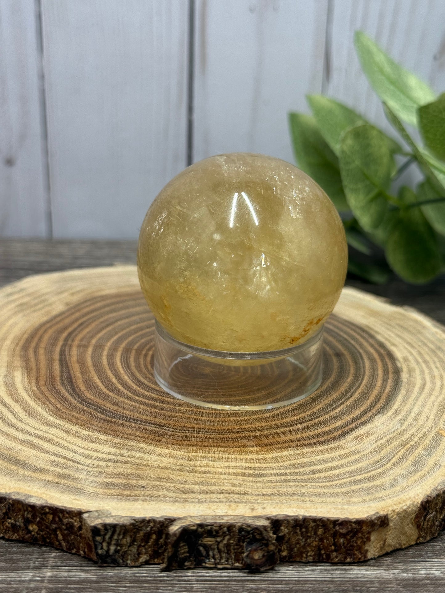 Honey Calcite Spheres