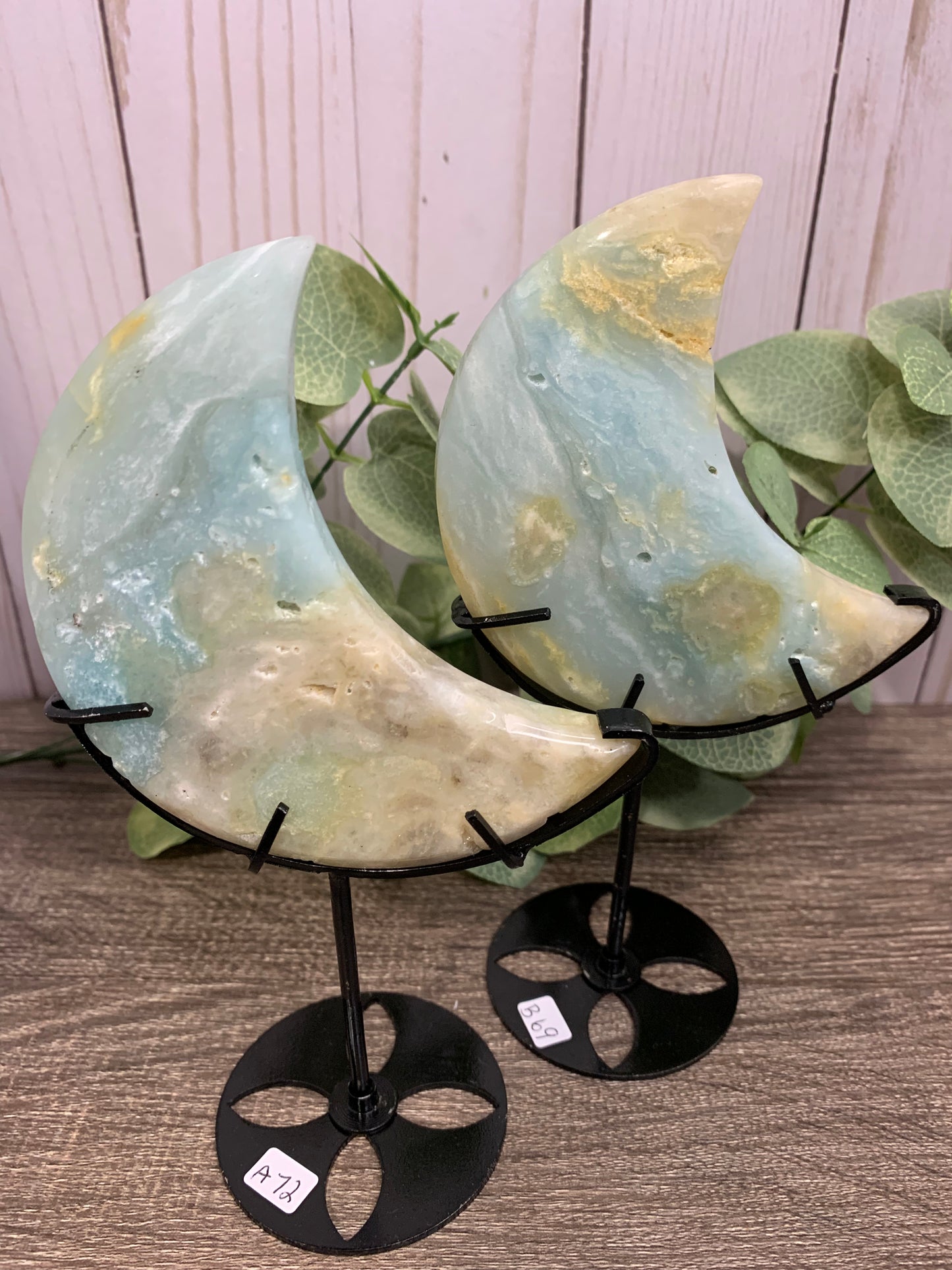 Caribbean Calcite Moon on Stand