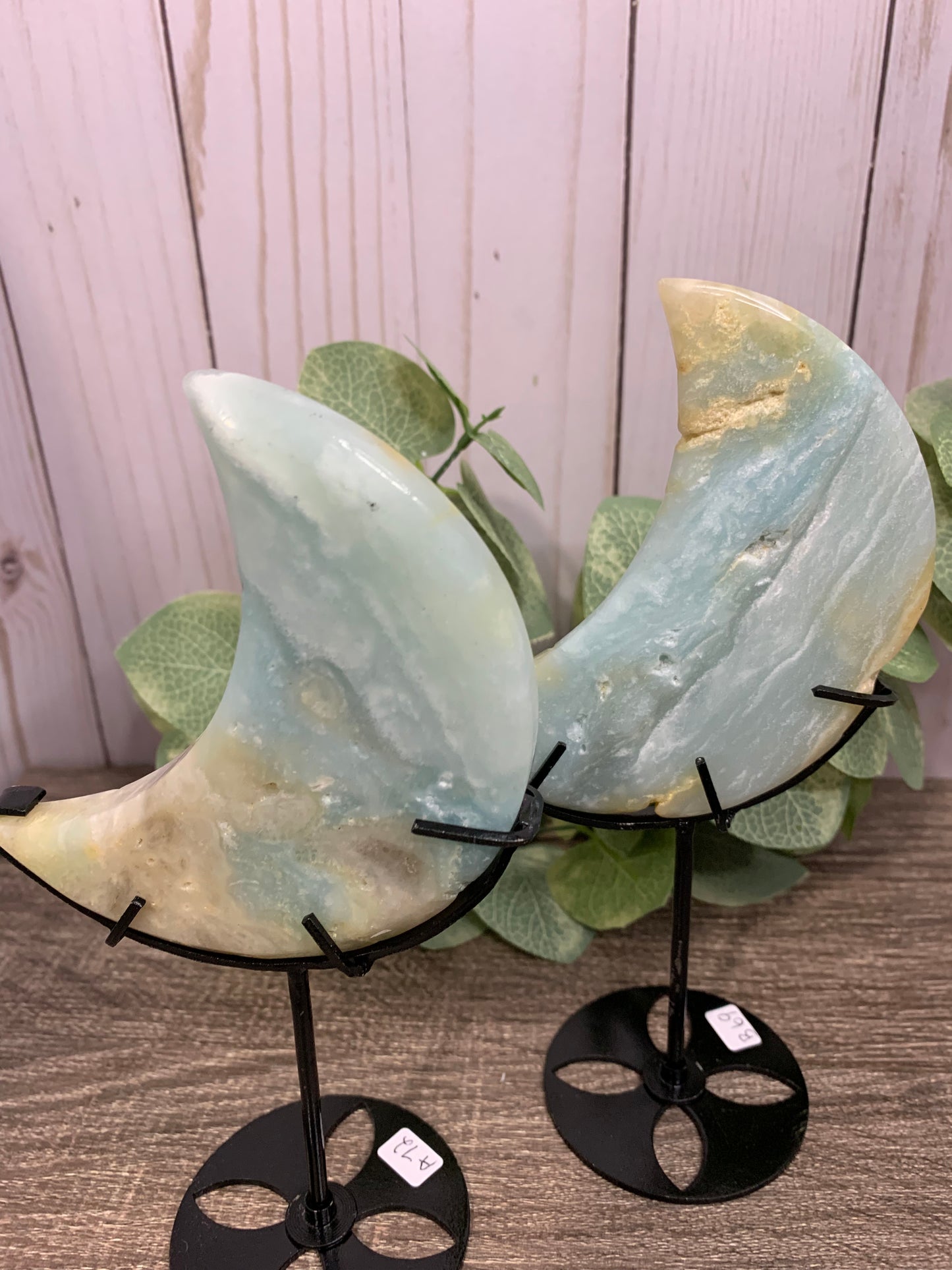 Caribbean Calcite Moon on Stand