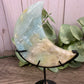 Caribbean Calcite Moon on Stand