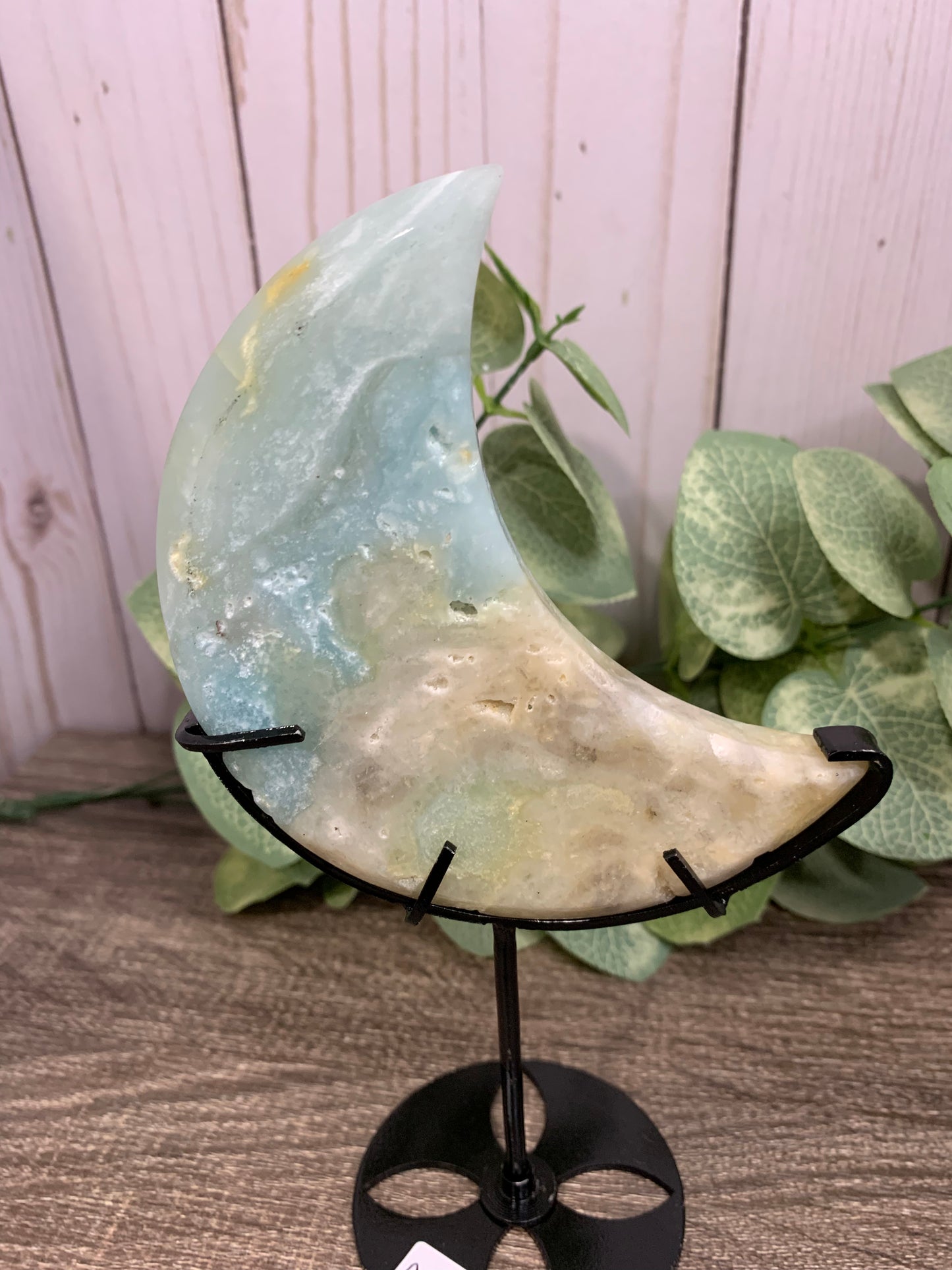 Caribbean Calcite Moon on Stand