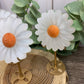 Daisy on Stand - Selenite and orange calcite middles