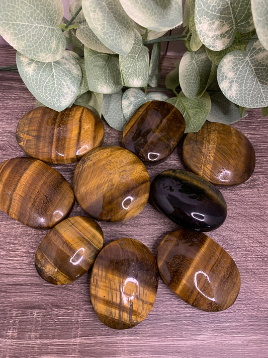 Tigers Eye Palm Stones