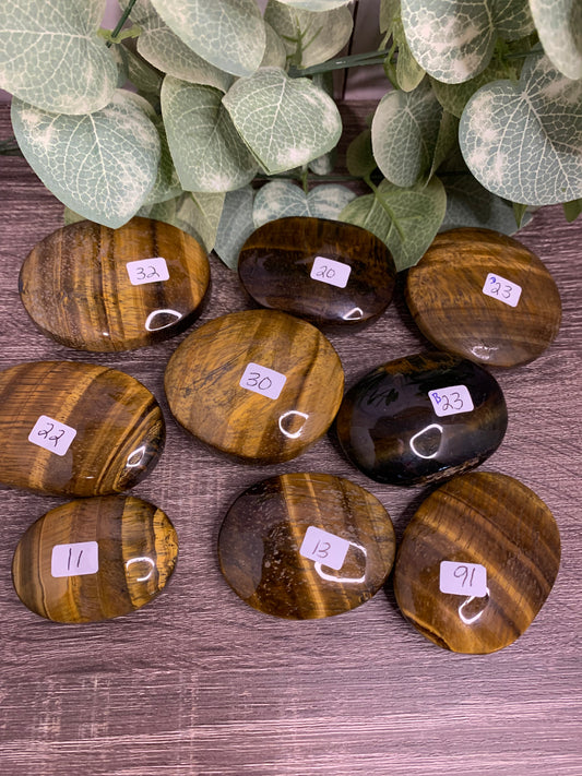 Tigers Eye Palm Stones