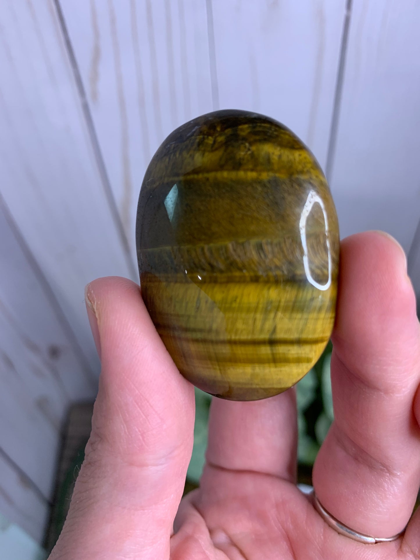 Tigers Eye Palm Stones