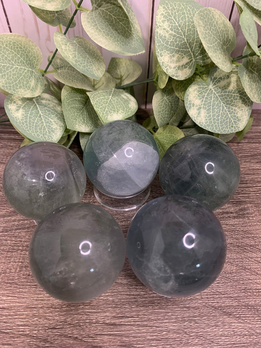 Green Fluorite Spheres