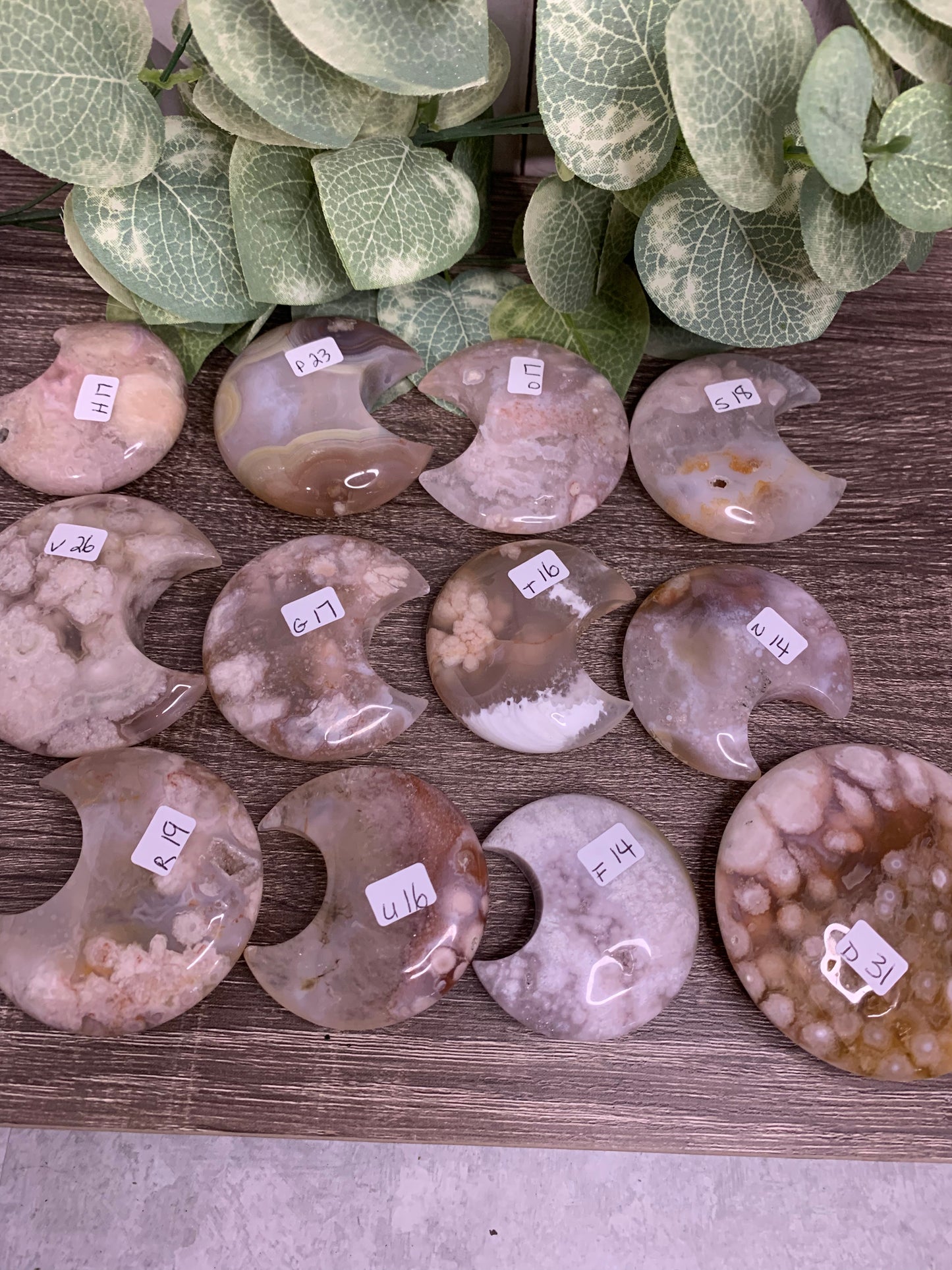 Flower Agate Moon