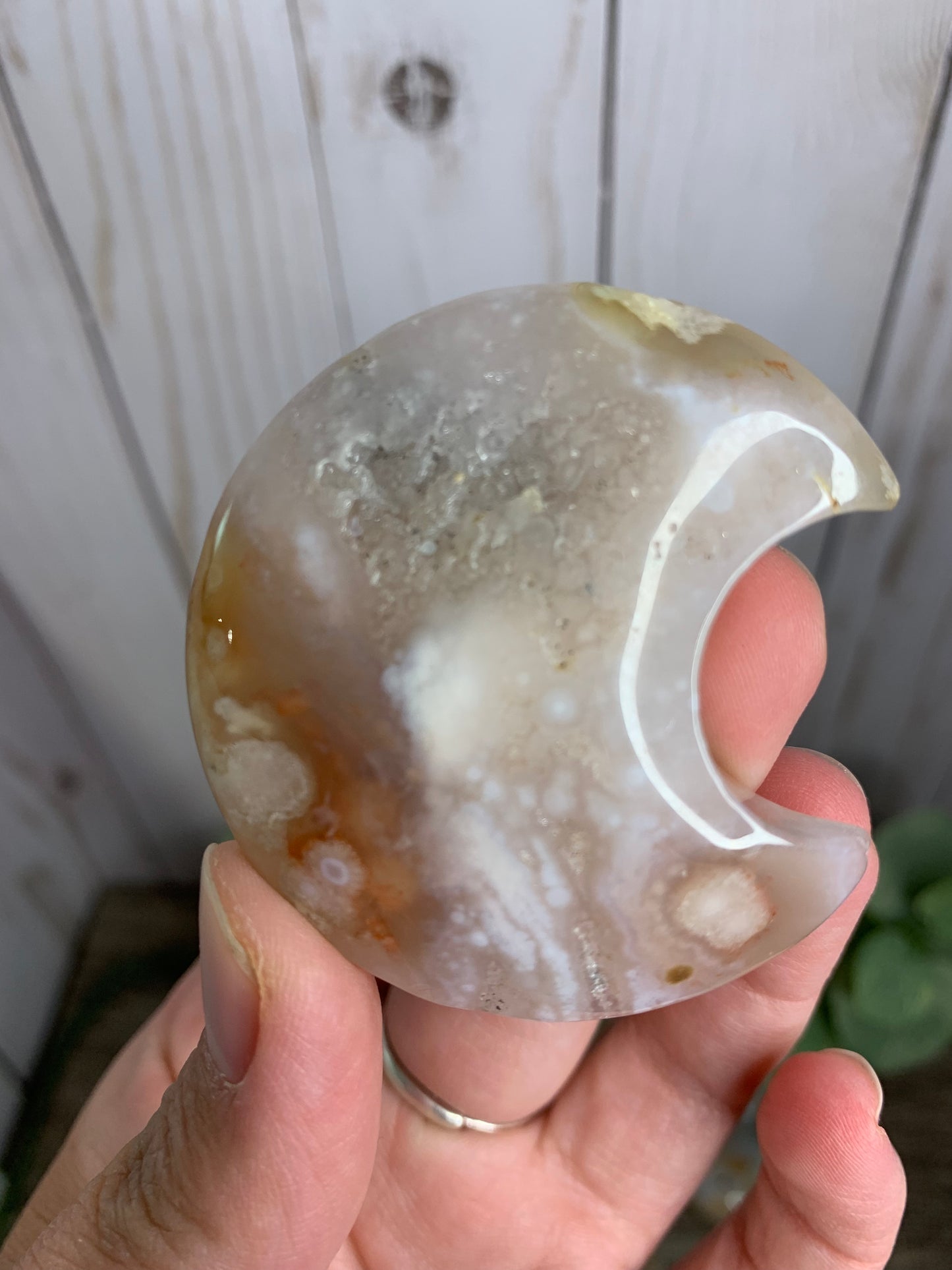 Flower Agate Moon