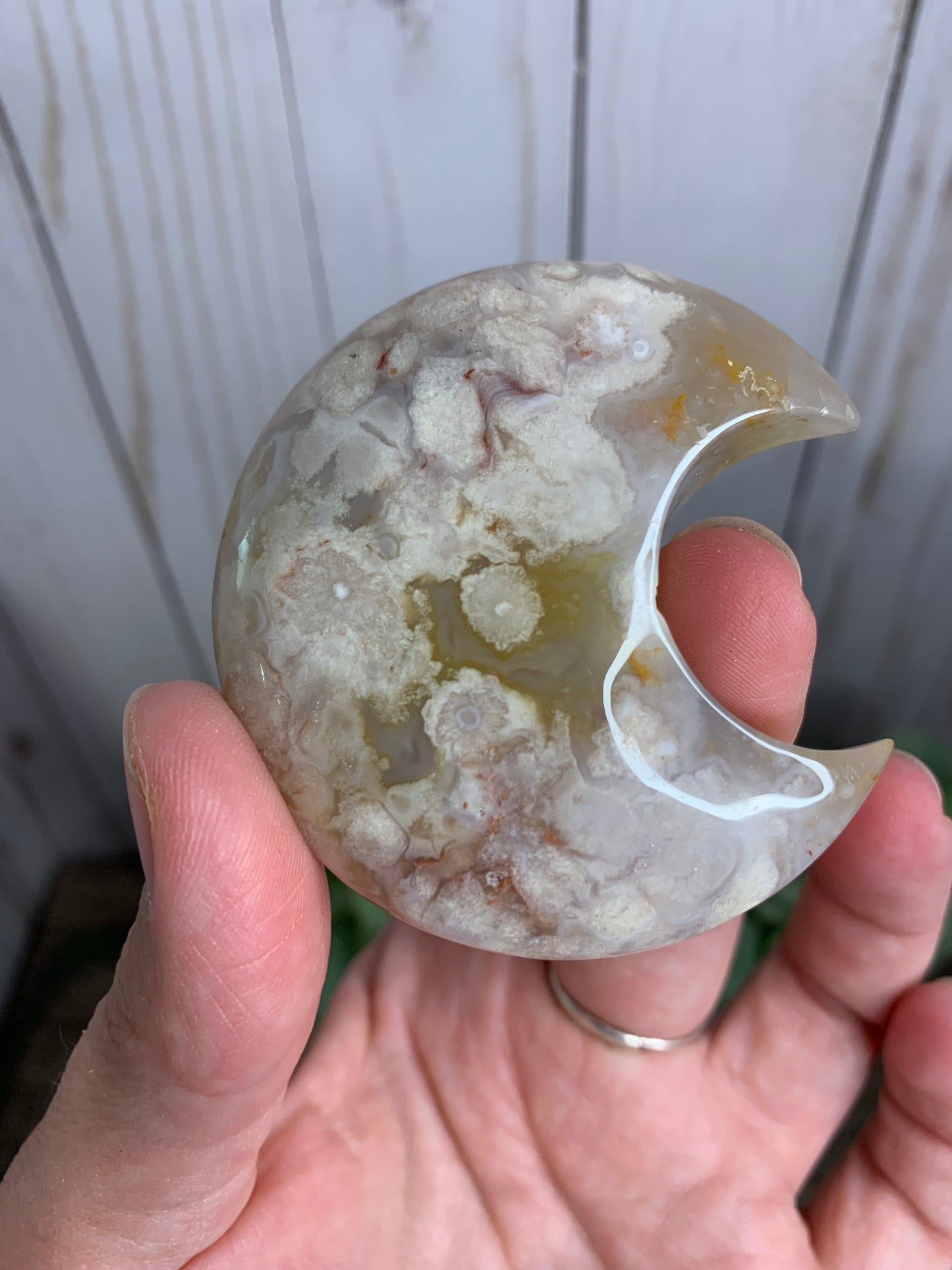 Flower Agate Moon