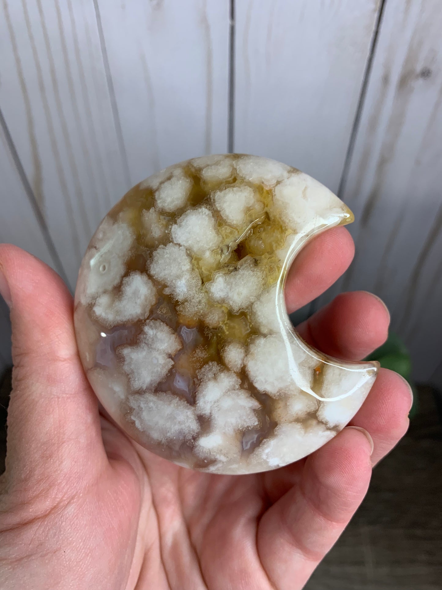 Flower Agate Moon