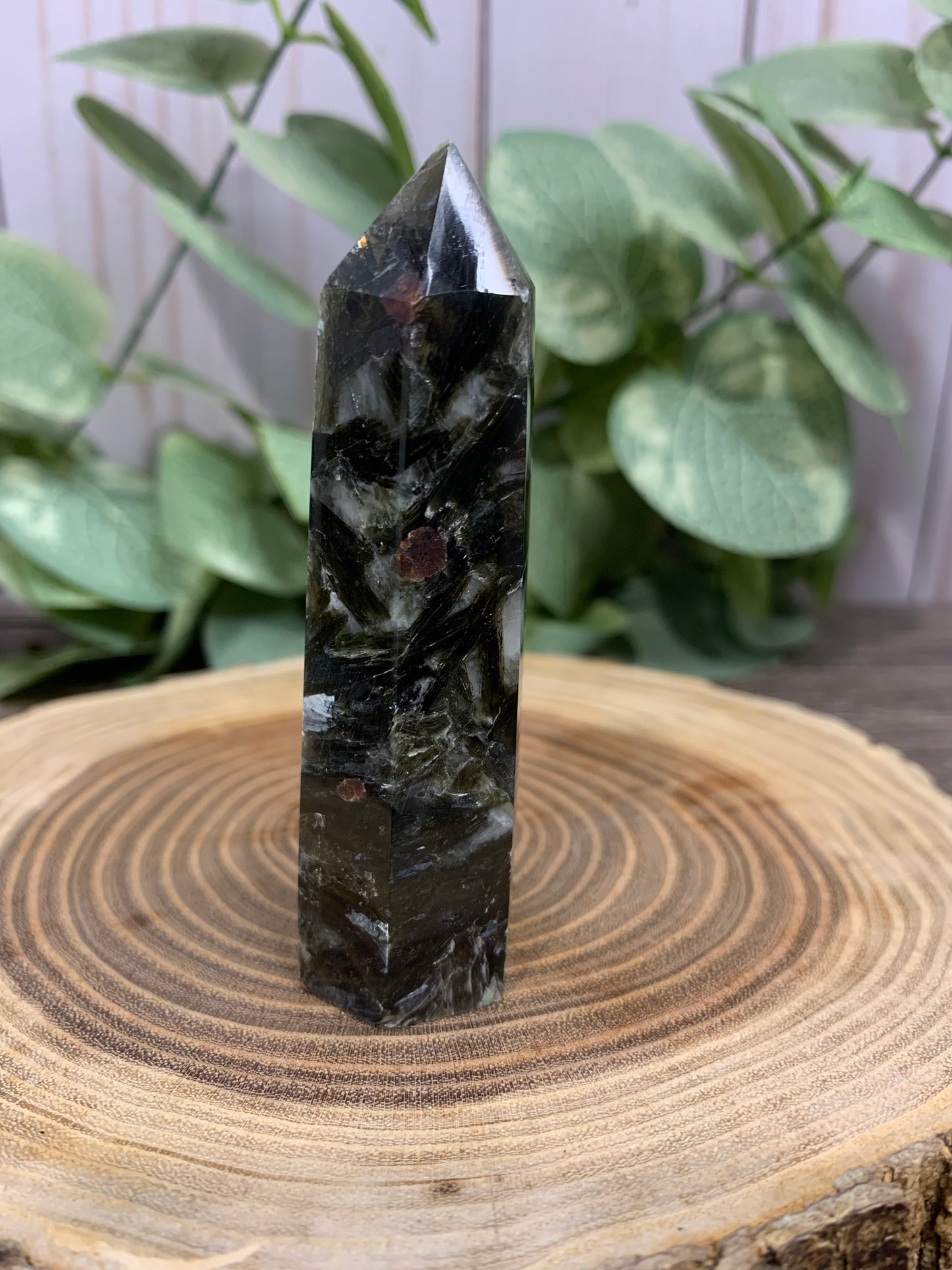 Tourmaline with Lepidolite and Lithium Tower - Rare Find!