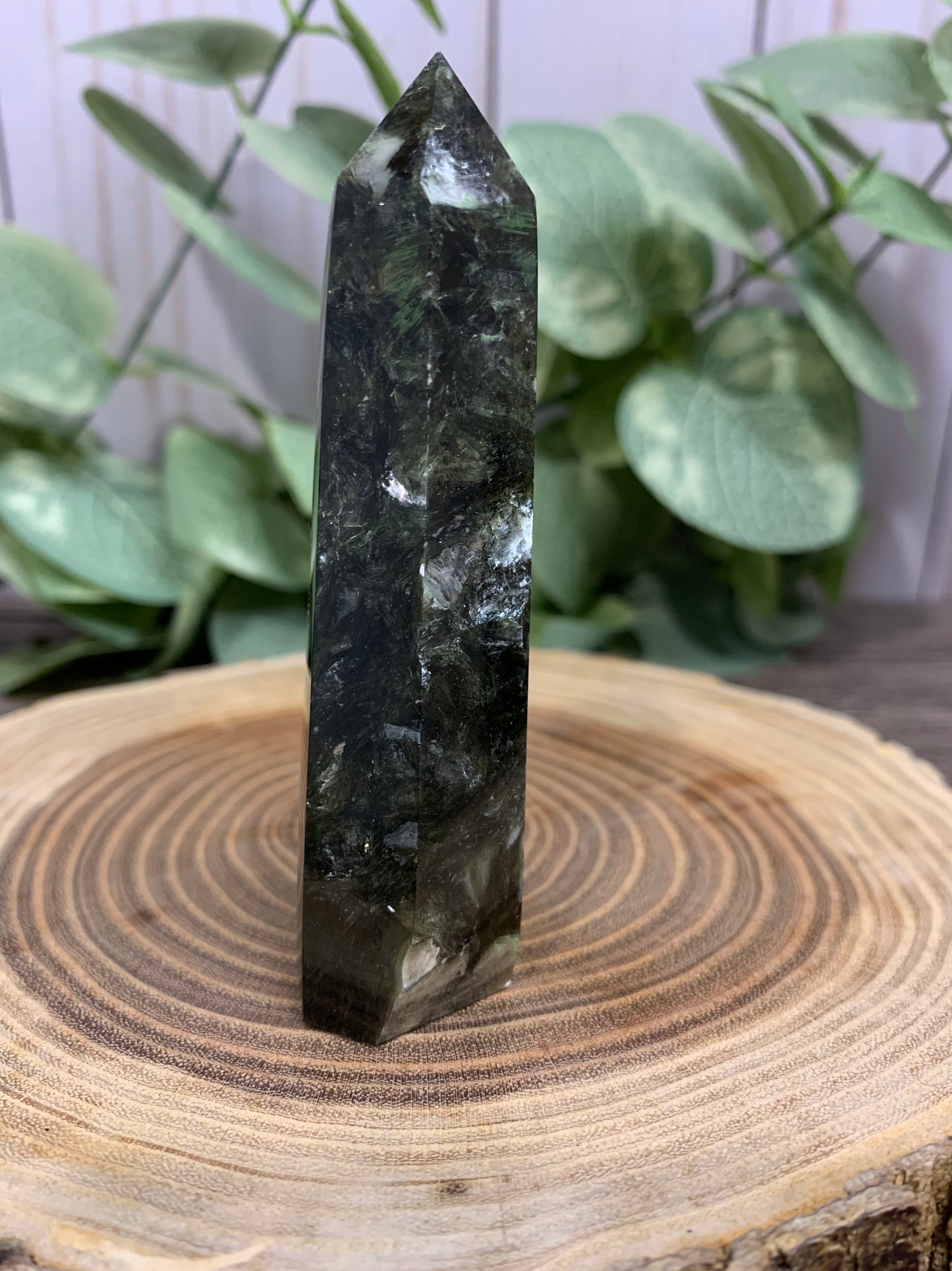 Tourmaline with Lepidolite and Lithium Tower - Rare Find!