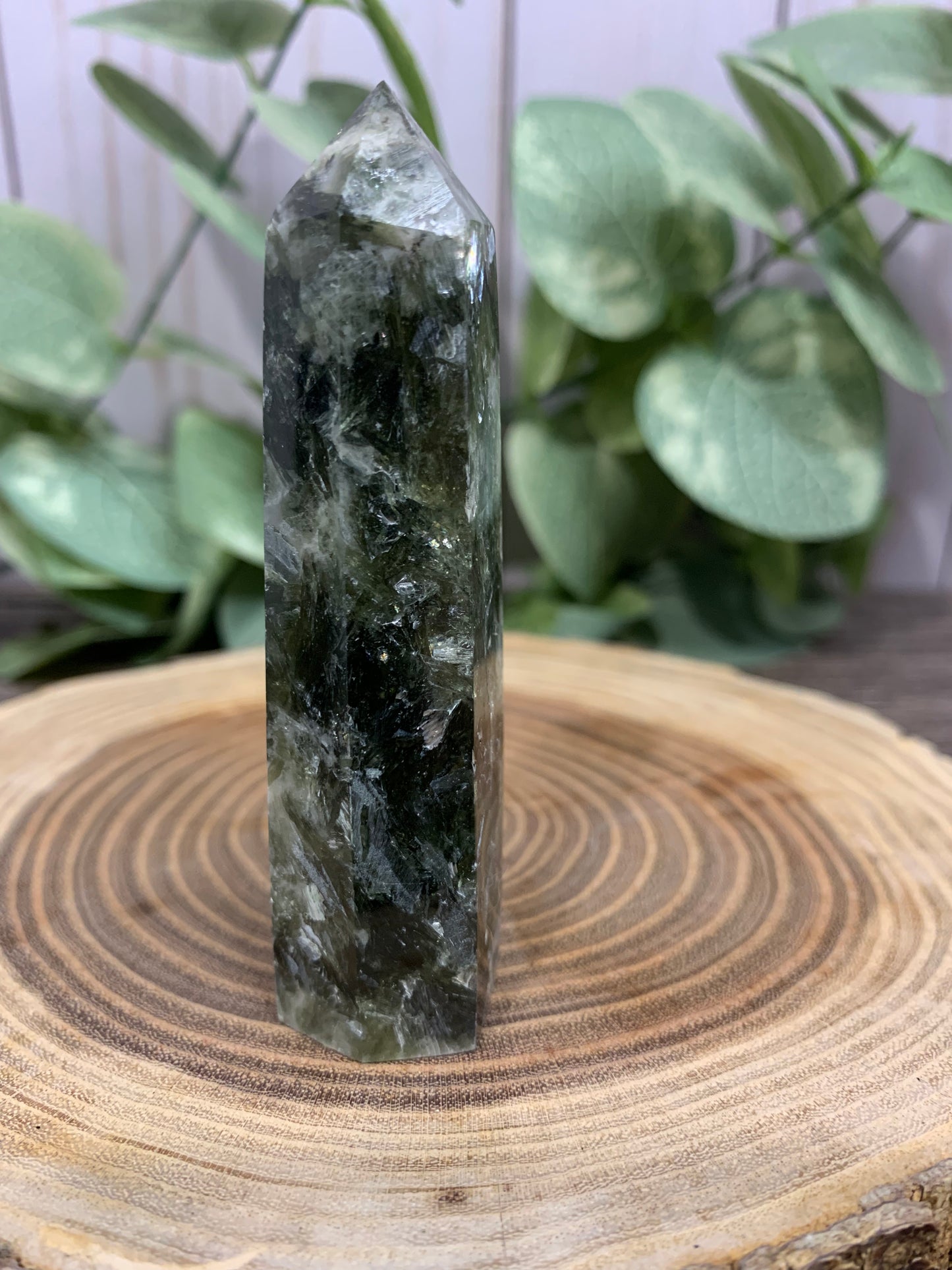 Tourmaline with Lepidolite and Lithium Tower - Rare Find!