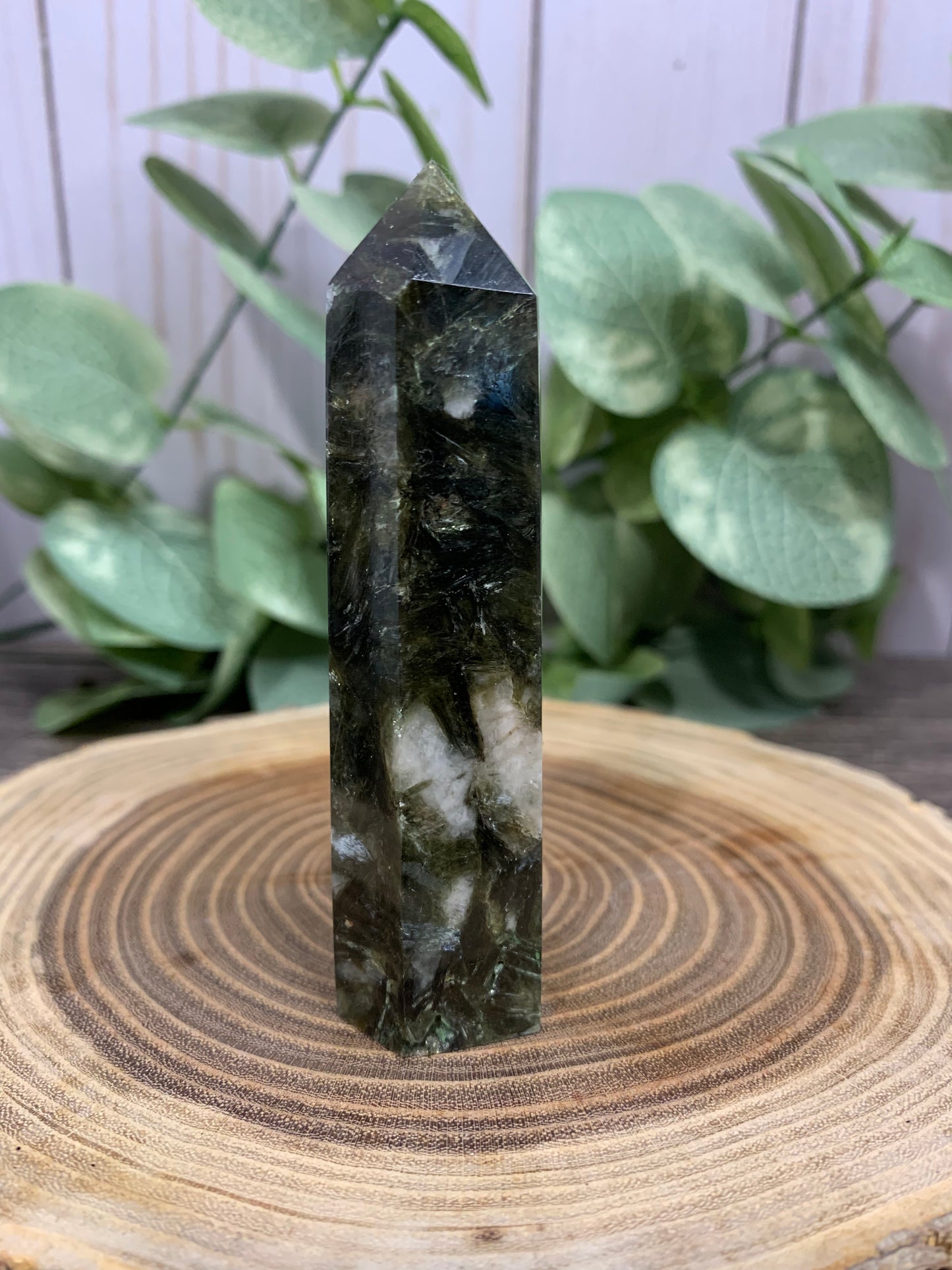 Tourmaline with Lepidolite and Lithium Tower - Rare Find!