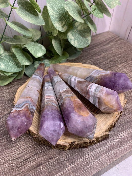 Amethyst and Agate Crystal Wands