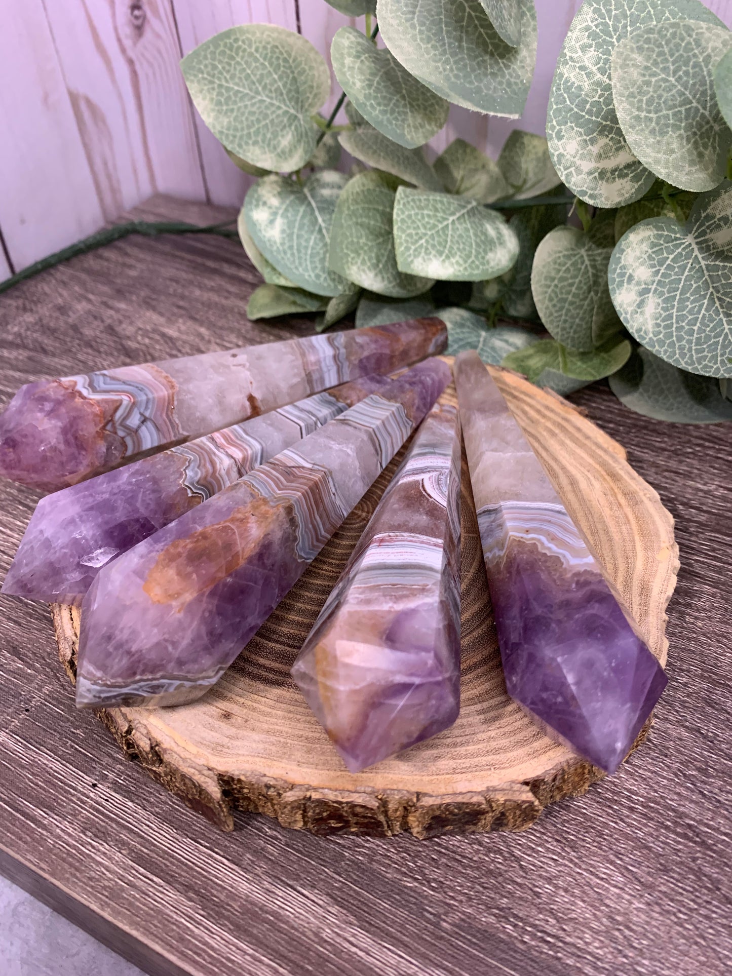 Amethyst and Agate Crystal Wands