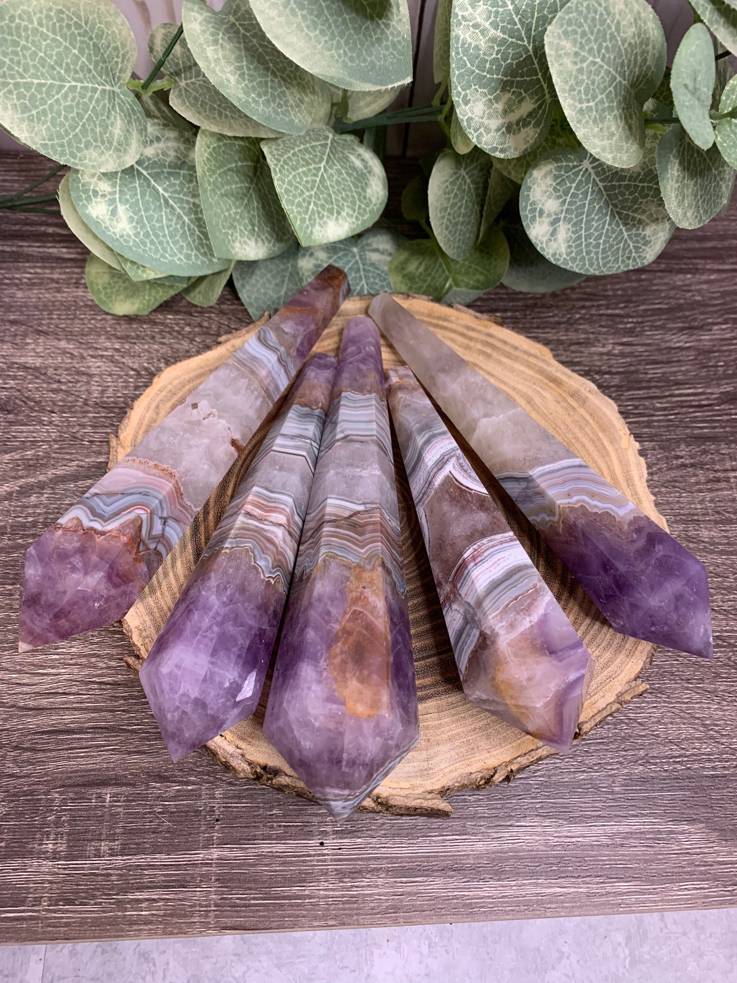 Amethyst and Agate Crystal Wands