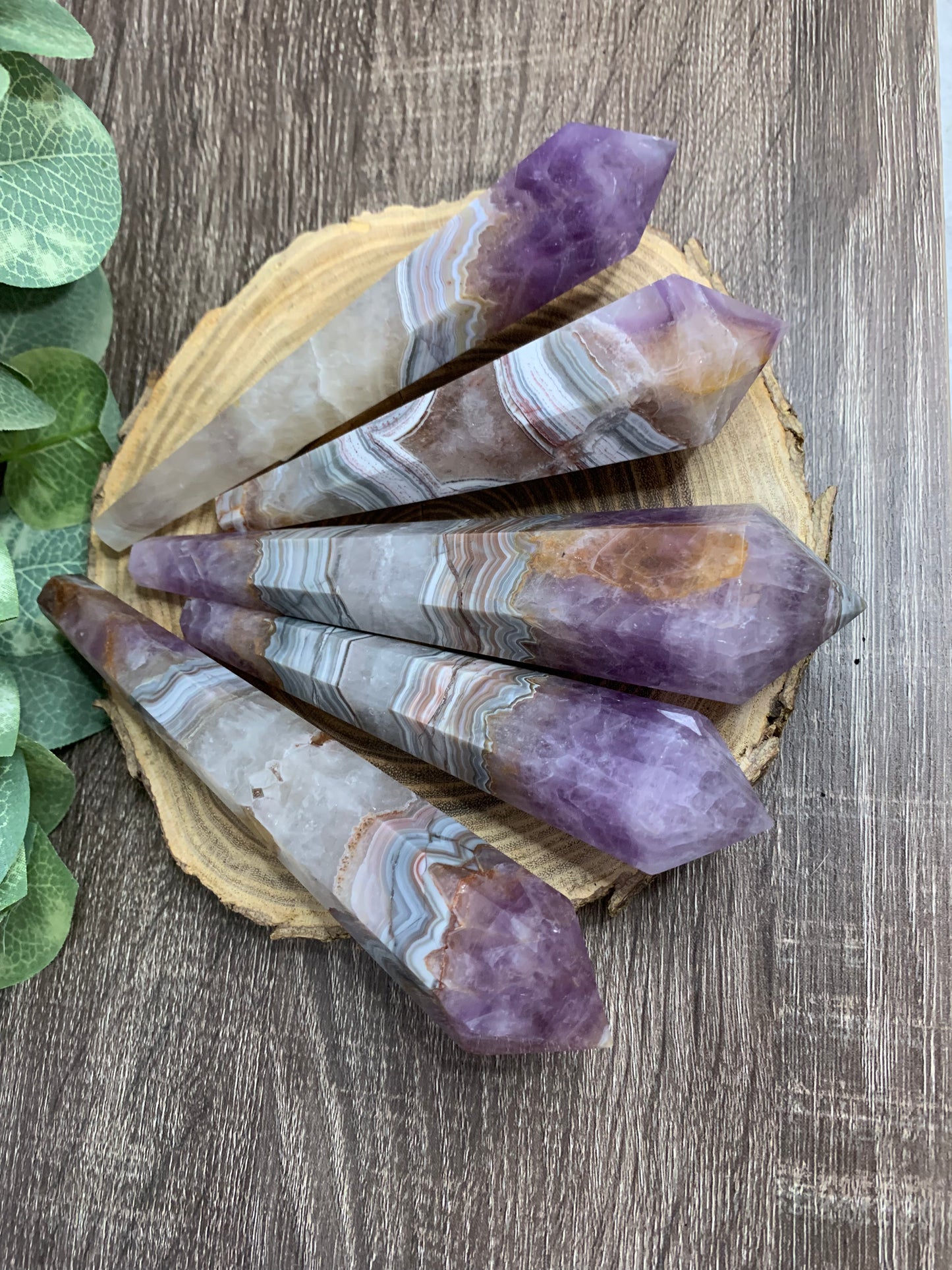 Amethyst and Agate Crystal Wands