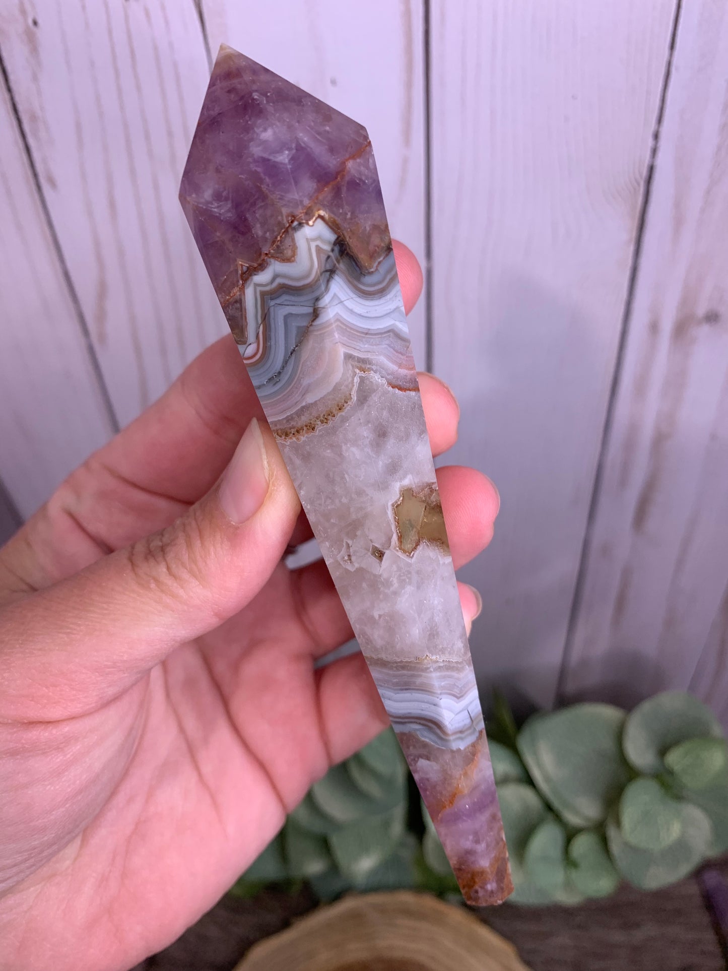 Amethyst and Agate Crystal Wands