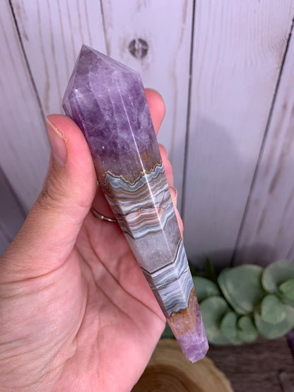 Amethyst and Agate Crystal Wands