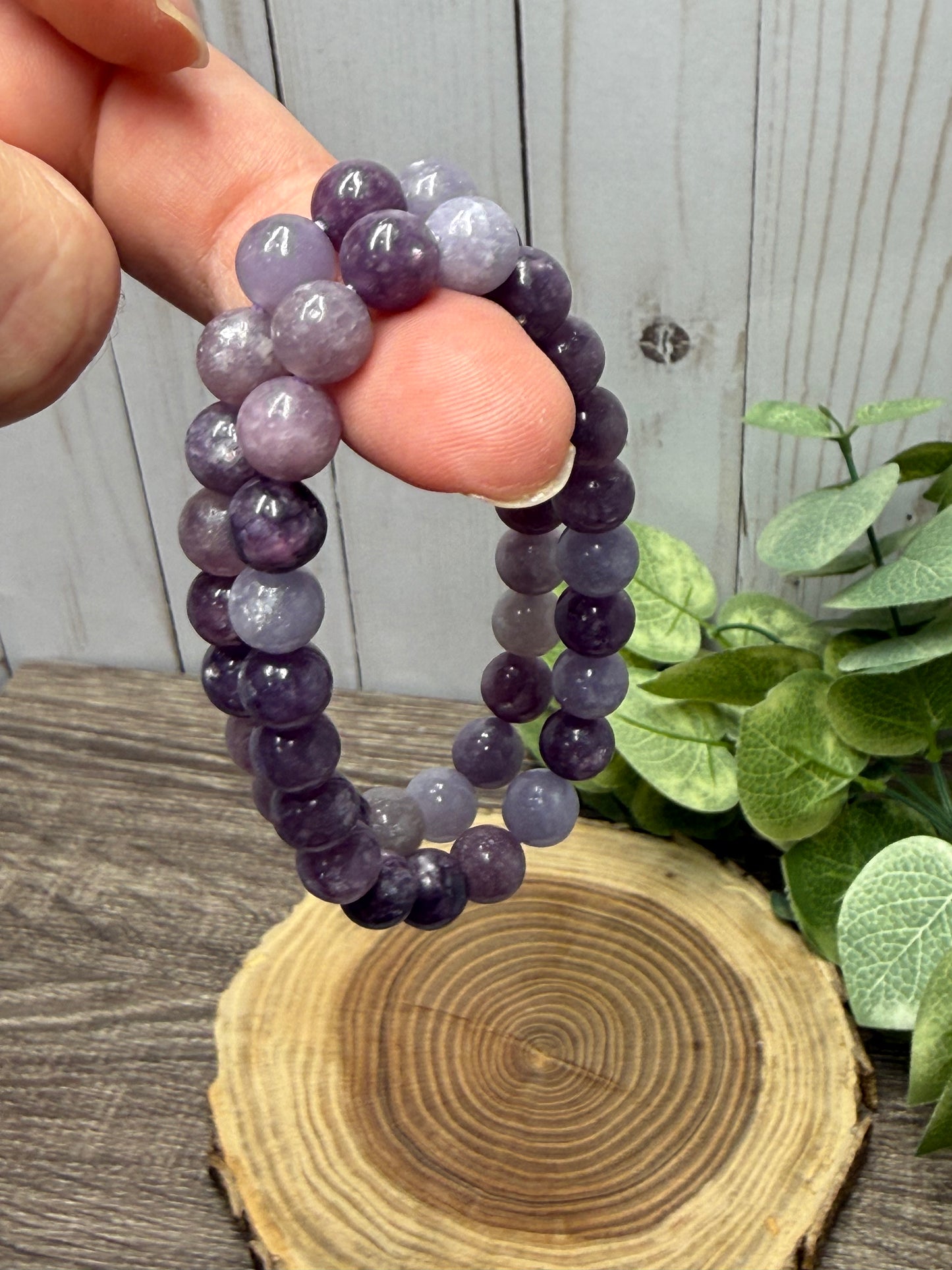 Lepidolite -  Bracelet 8 mm