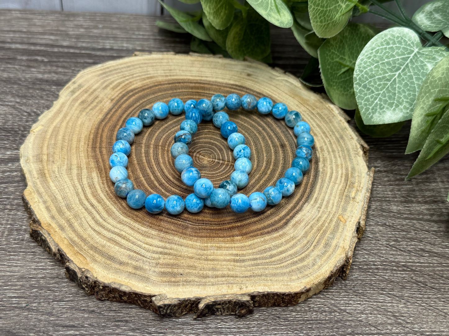 Blue Apatite - Bracelet 8 mm