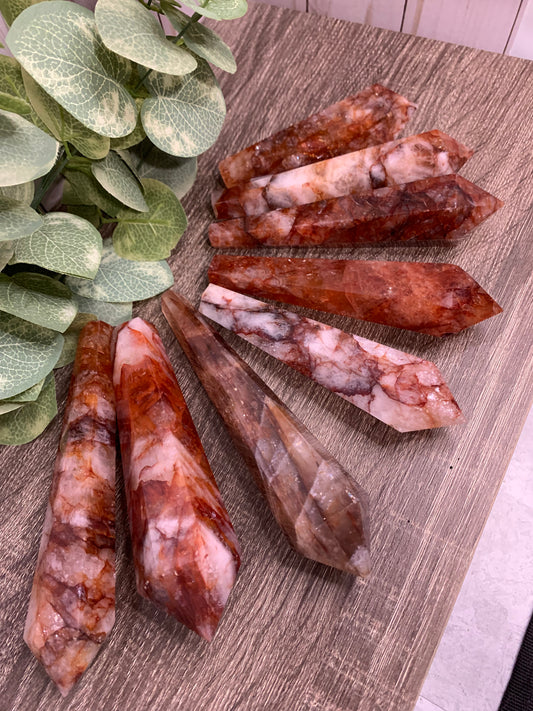 Fire Quartz Crystal Wands