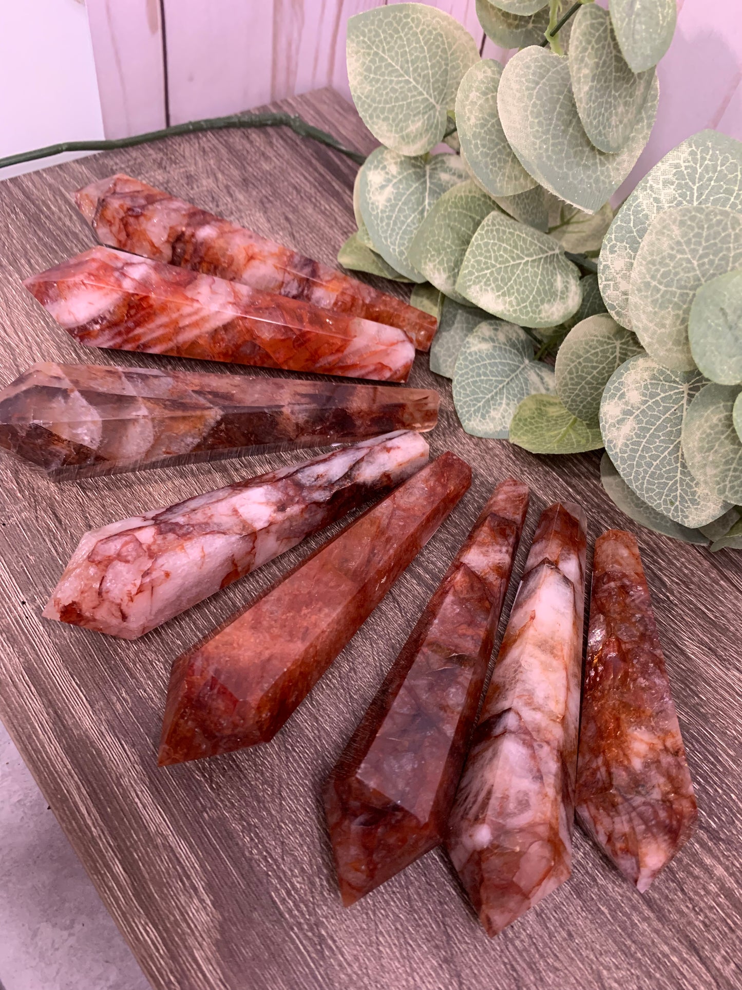 Fire Quartz Crystal Wands