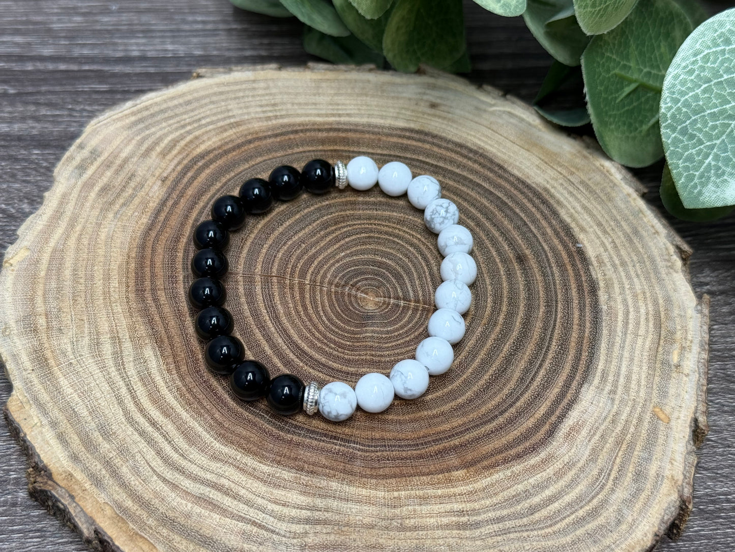 Hematite, Obsidian - Bracelet 8 mm