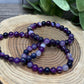 Purple Dyed Agate - Bracelet 8 mm
