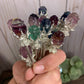 Fluorite Rose Hair Pins