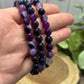 Purple Dyed Agate - Bracelet 8 mm