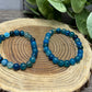 Blue Dyed Agate - Bracelet 8 mm